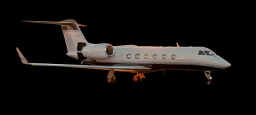 Gulfstream GIV private jet charter aircraft with a spacious 45-foot cabin and long-range heavy jet capability